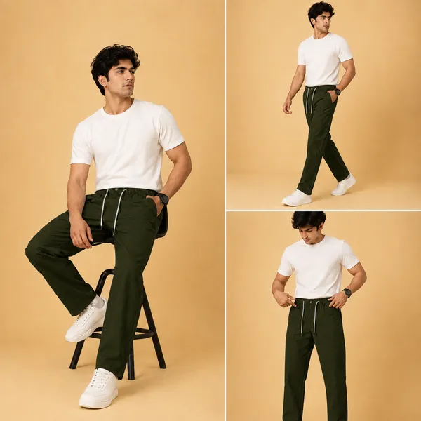 Wild_Woolly_Forest_Green_Men's_Linen_Blend_Relaxed_Fit_Track_Pants_|_Breathable_Casual_Pant_with_Elastic_Waist_&_Drawstring