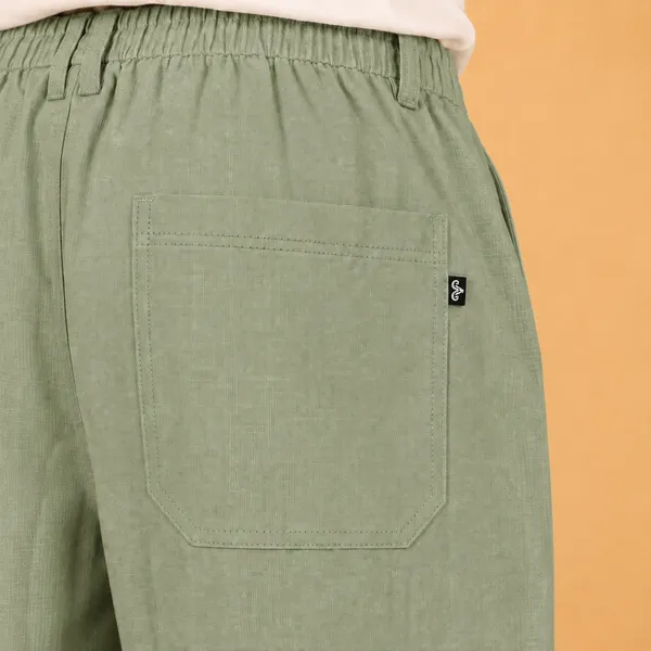 Wild_Woolly_Sage_Green_Men's_Linen_Blend_Relaxed_Fit_Track_Pants_|_Breathable_Casual_Pant_with_Elastic_Waist_&_Drawstring
