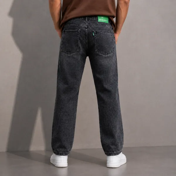 WILD_WOOLLY_Men's_Carbon_Black_Baggy_Fit_Jeans_|_Premium_Cotton_Denim_|_Relaxed_Streetwear_Fit_|_Nature_Inspired_Luxury_Denim