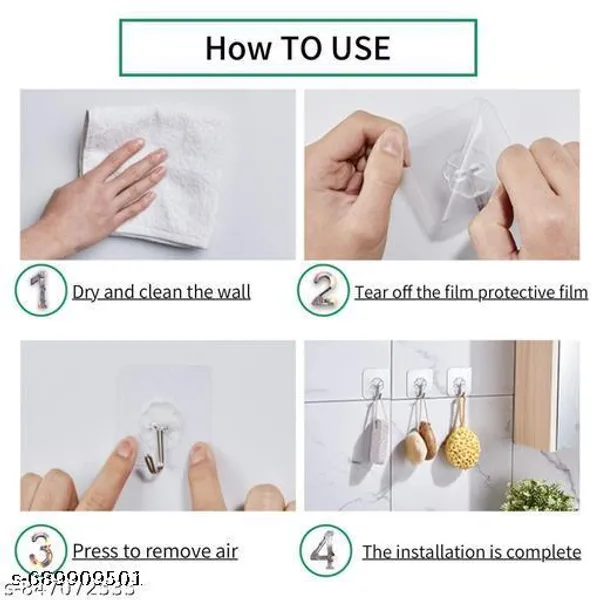 Pvc_Plastic_Transparent_Heavyduty_Adhesive_Wall_Hooks_Set_Of_20_Pack_Of_2