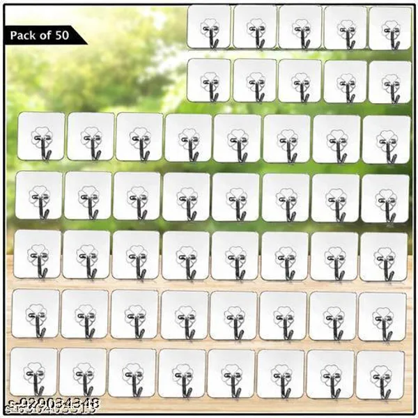 Plastic_Transparent_Selfadhesive_Heavy_Duty_Wall_Hooks_Pack_Of_50