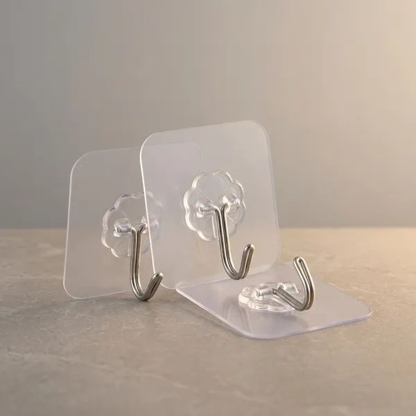 Pvc_Plastic_Transparent_Self_Adhesive_No_Drill_Wall_Hooks_50_Pc