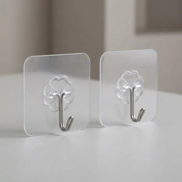 Pvc_Plastic_Transparent_Selfadhesive_Wall_Hooks_Nodrill_Pack_Of_2