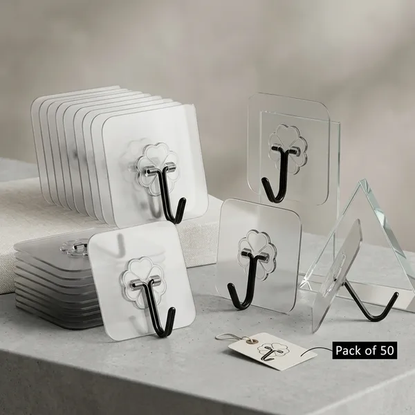 Plastic_Transparent_Selfadhesive_Heavy_Duty_Wall_Hooks_Pack_Of_50