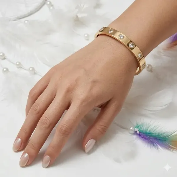 Gold_Plated_Crystal_Studded_Adjustable_Bangle_Bracelet