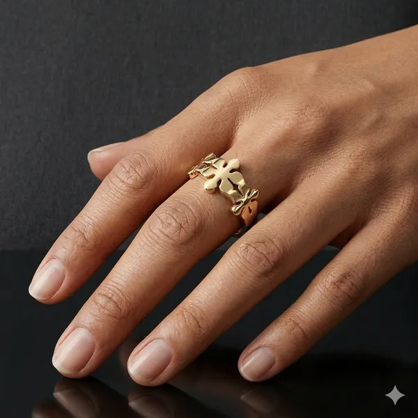 Gold_Floral_Stackable_Ring_For_Women