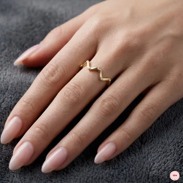 Gold_Plated_Chevron_Pattern_Stackable_Ring
