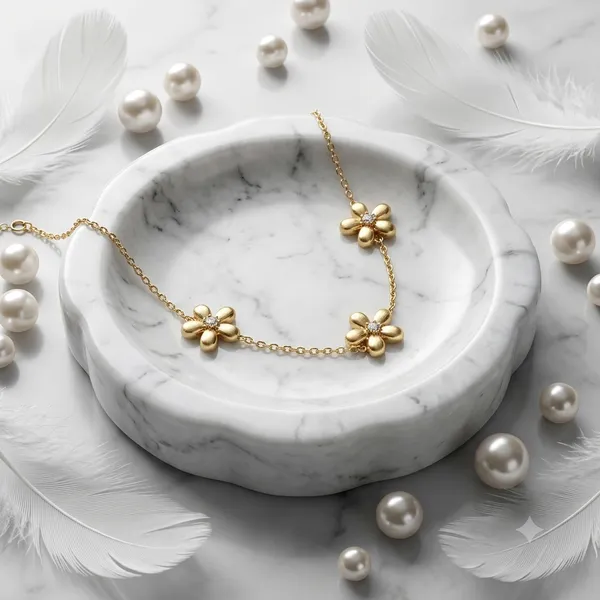Gold_Floral_Chain_Bracelet_For_Women