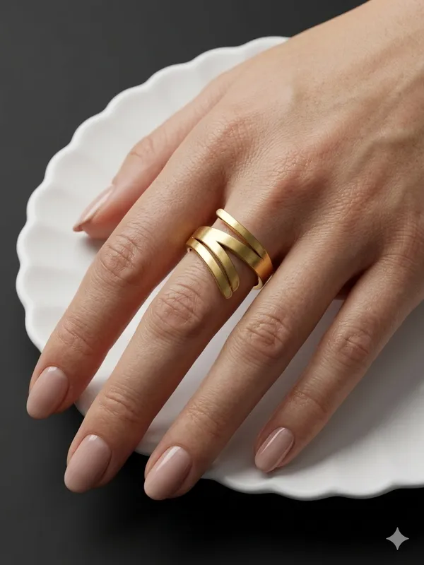 Gold_Plated_Layered_Chunky_Ring_For_Women