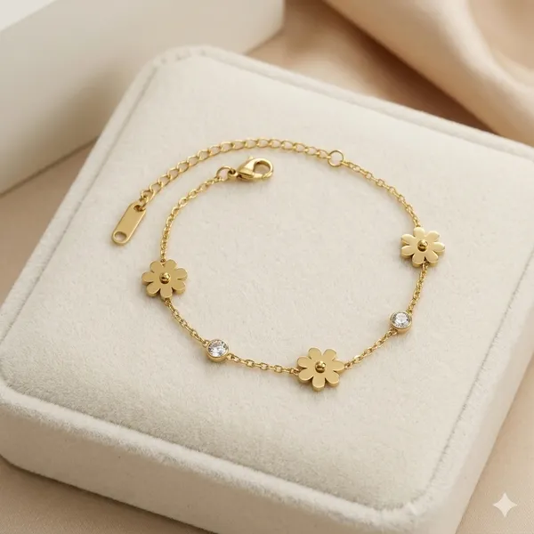 Gold_Plated_Floral_Chain_Bracelet_With_Crystal_Accents