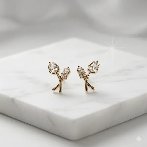 Gold_Tone_Floral_Crystal_Drop_Earrings_For_Women