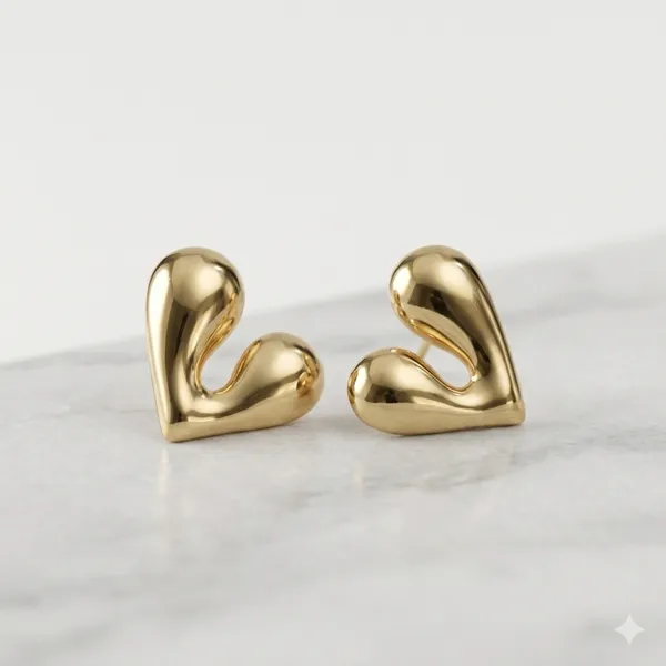 Gold_Toned_Heart_Shaped_Stud_Earrings_For_Women