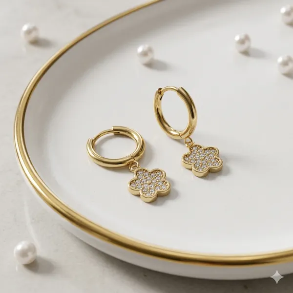 Gold_Steel_Flower_Hoop_Dangler_Earrings_For_Women