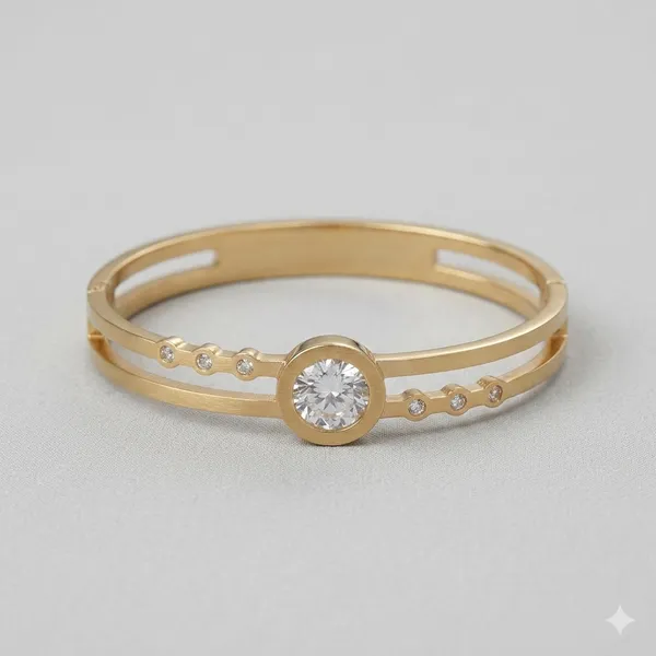 Gold_Plated_Bezel_Set_Crystal_Layered_Bangle_Bracelet_For_Women