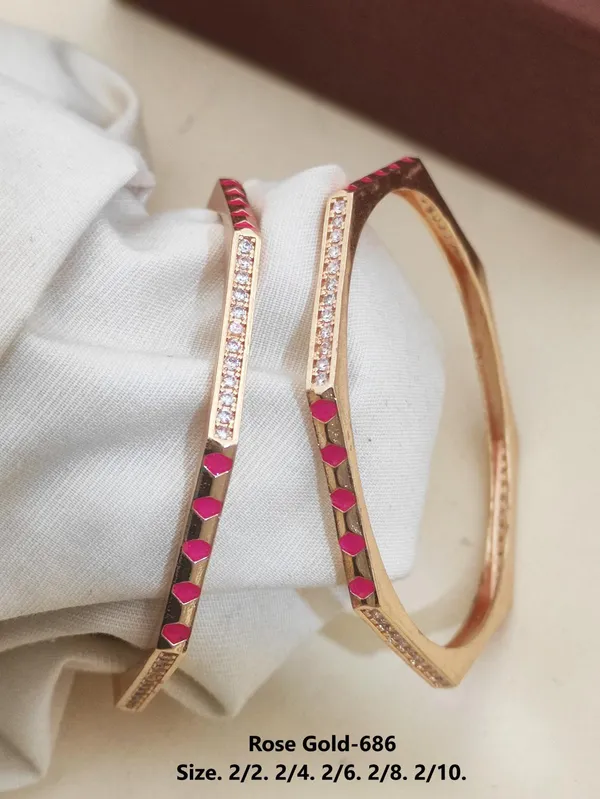 Rose_Gold_Pink_Enamel_Stone_Studded_Bangle_Set_For_Women