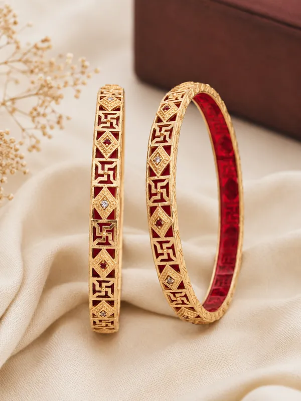 Red_Enamel_Swastik_Diamond_Pattern_Bangles_For_Women
