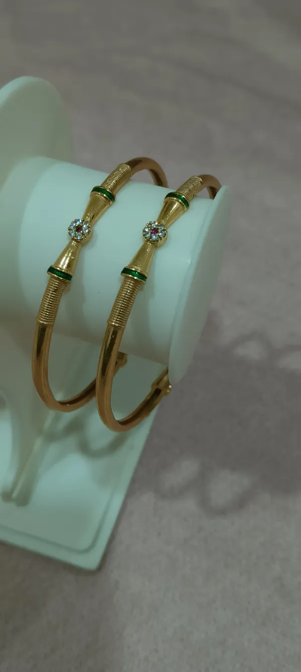Gold_And_Green_Brass_Premium_Design_Bangles_For_Women