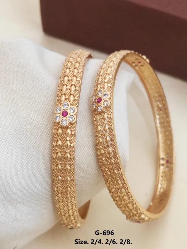 Textured_Bangles_With_Floral_Stone_Accent_For_Women