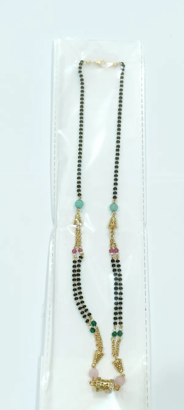Black_Beads_Mangalsutra_With_Multicolor_Stones_And_Golden_Pendant
