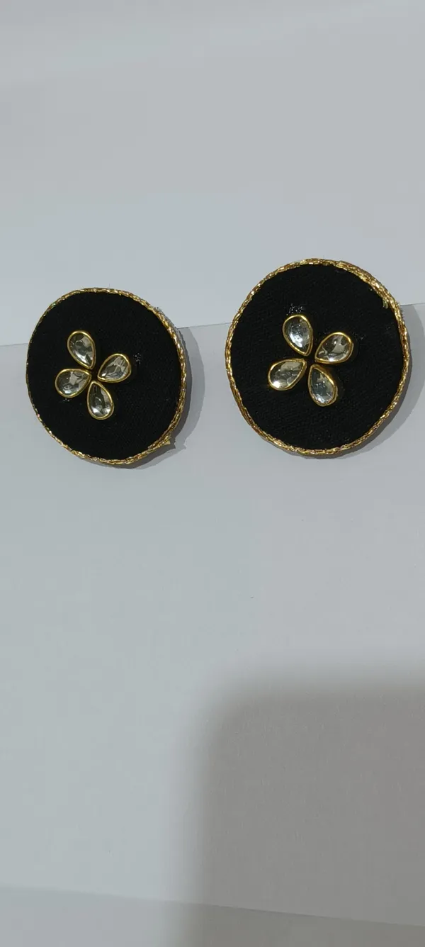 Multicolor_Oxidised_And_Kundan_Premium_Design_Circular_Drop_Earrings_And_Stud_Earrings_Combo_For_Women_(Pack_Of_2)