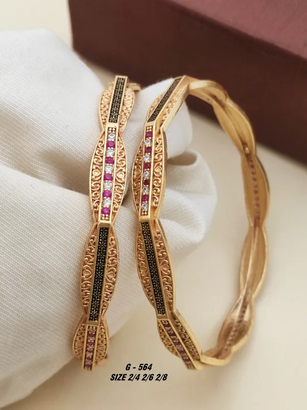 Multicolor_Stone_Embellished_Twisted_Bangles_For_Women