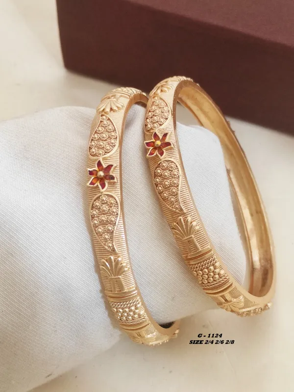 Floral_Textured_Bangles_For_Women