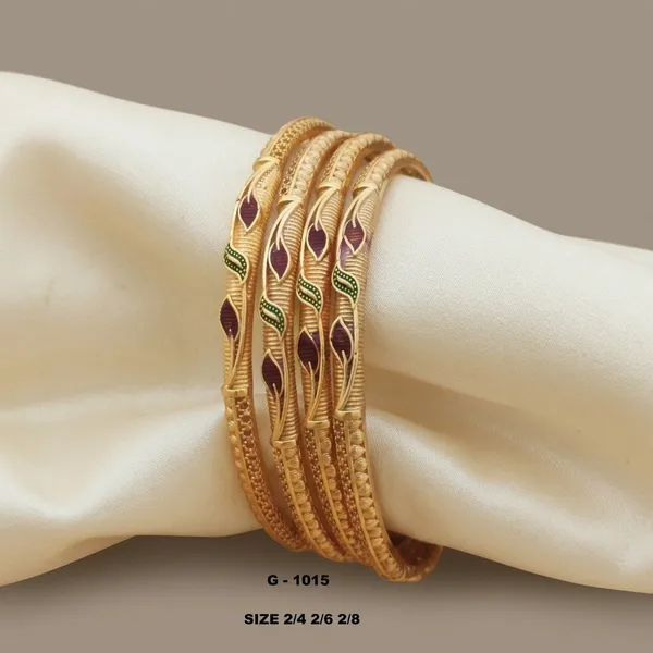 Maroon_Stone_Textured_Bangles_Set_Of_4