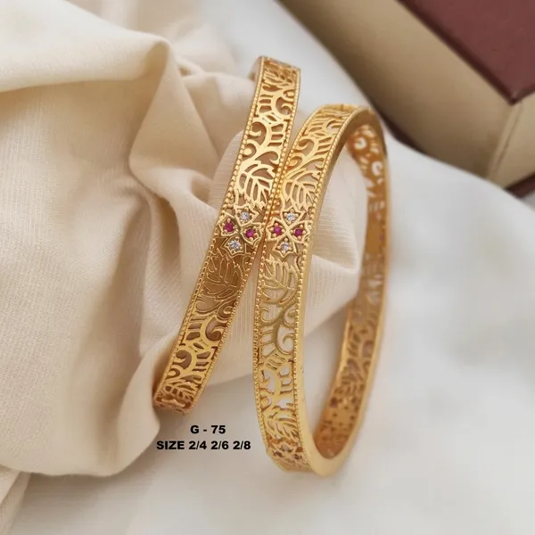 Filigree_Bangles_With_Pink_Stone_Accent_For_Women