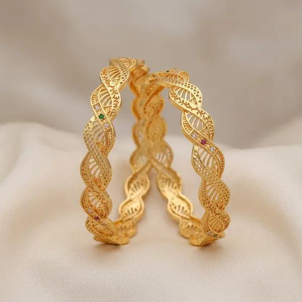 Twisted_Filigree_Bangle_Set_For_Women