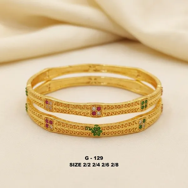 Filigree_Bangles_With_Red_And_Green_Stones