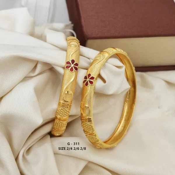 Textured_Floral_Enamel_Bangles_Set_Of_2