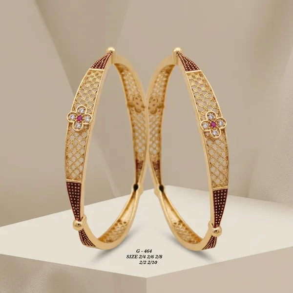 Rose_Floral_Stone_Studded_Textured_Bangles_Set_Of_2