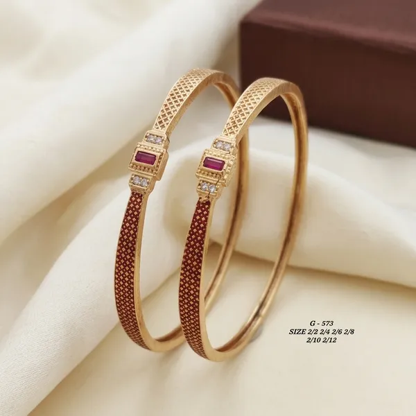 Ruby_Stone_Textured_Bangles_For_Women
