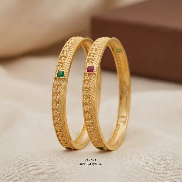 Textured_Bangles_With_Gemstone_Accents_For_Women