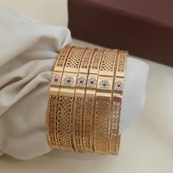 Filigree_Bangles_With_Floral_Stone_Embellishments_Set_Of_6