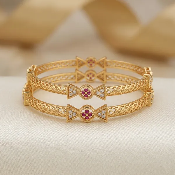 Mesh_Textured_Geometric_Stone_Bangle_Pair_For_Women