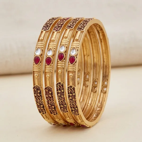 Traditional_Bangle_Set_With_Ruby_And_Pearl_Stones