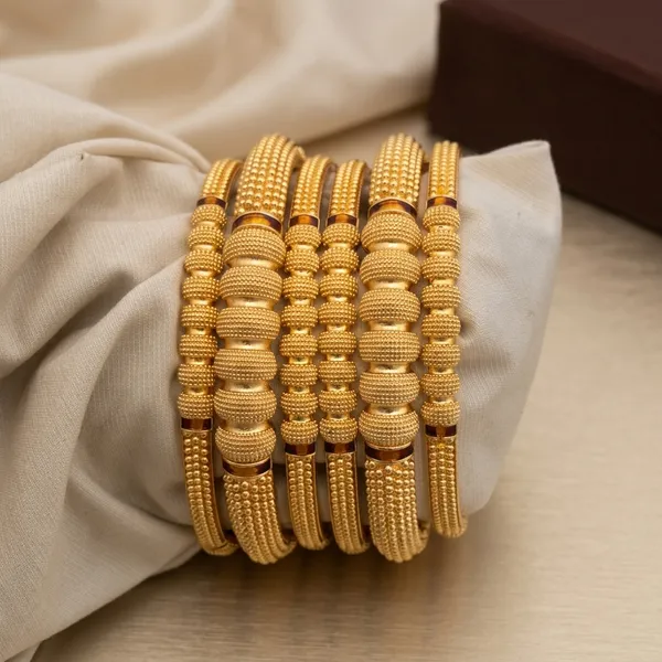 Gold-Toned_Textured_Bangle_Set_For_Women