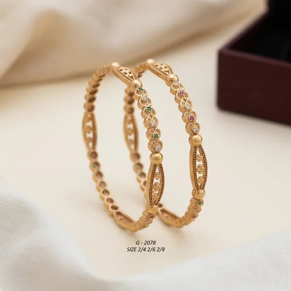 Rose_Gold_Heart_Stone_Embellished_Bangles_For_Women