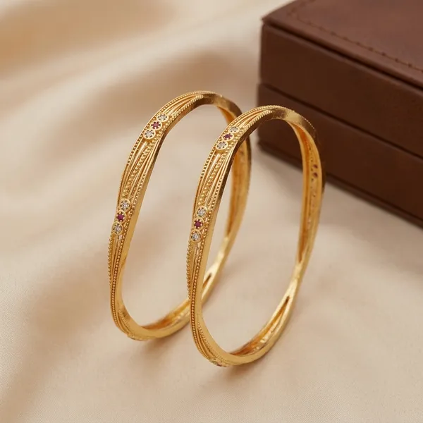Textured_Stone_Studded_Bangles_For_Women