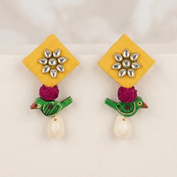 Multicolor_Gold_Zardosi_And_Kundan_Premium_Design_Teardrop_Earrings_And_Drop_Earrings_Combo_For_Women_(Pack_Of_2)