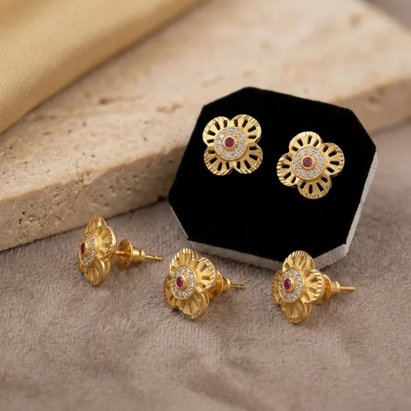 Gold_Brass_Premium_Design_Stud_Earrings_For_Women_Pack_Of_3