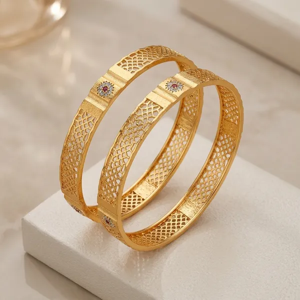 Gold_Brass_Premium_Design_Bangle_Set_For_Women