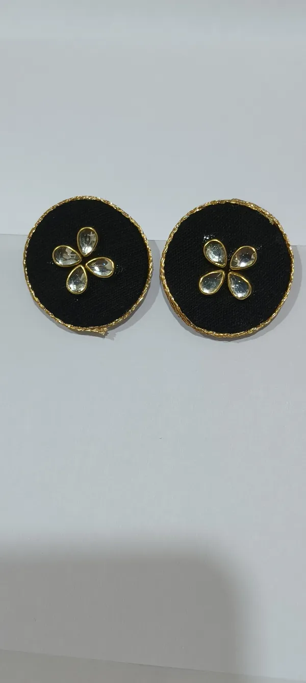Multicolor_Oxidised_And_Kundan_Premium_Design_Circular_Drop_Earrings_And_Stud_Earrings_Combo_For_Women_(Pack_Of_2)