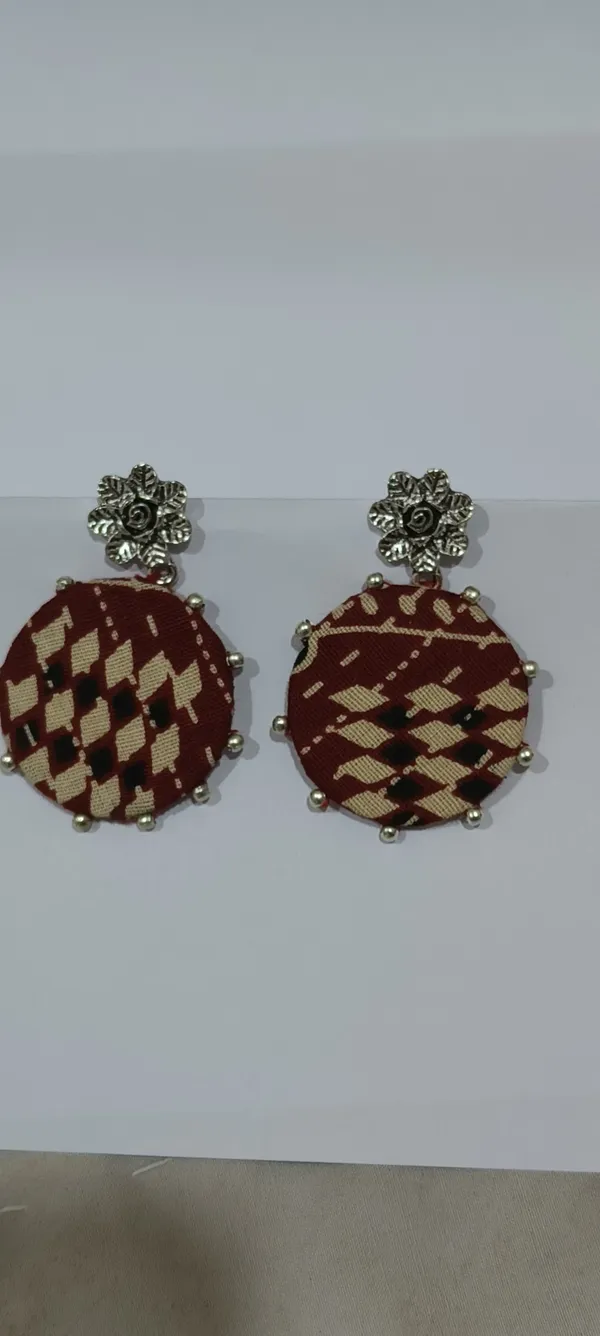 Maroon_And_Silver_Oxidised_Premium_Design_Circular_Drop_Earrings_For_Women_Pack_Of_3