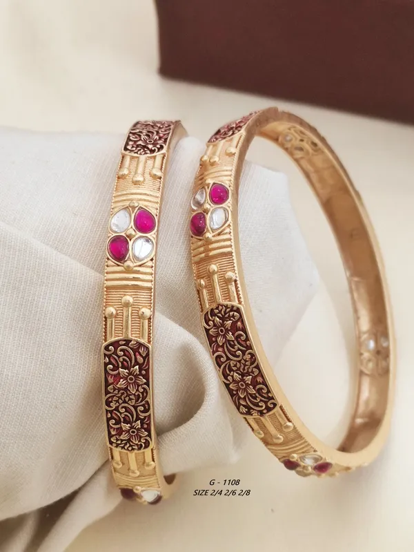 Pink_Stone_Embellished_Bangles_Set_For_Women