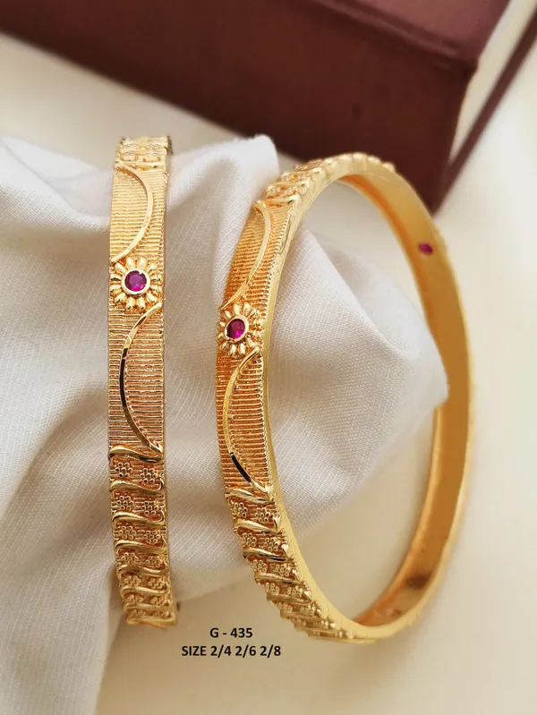 Textured_Bangles_With_Pink_Stone_Accents_For_Women