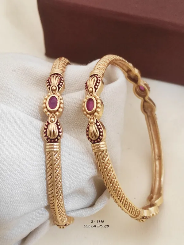Ruby_Stone_Embellished_Bangles_For_Women