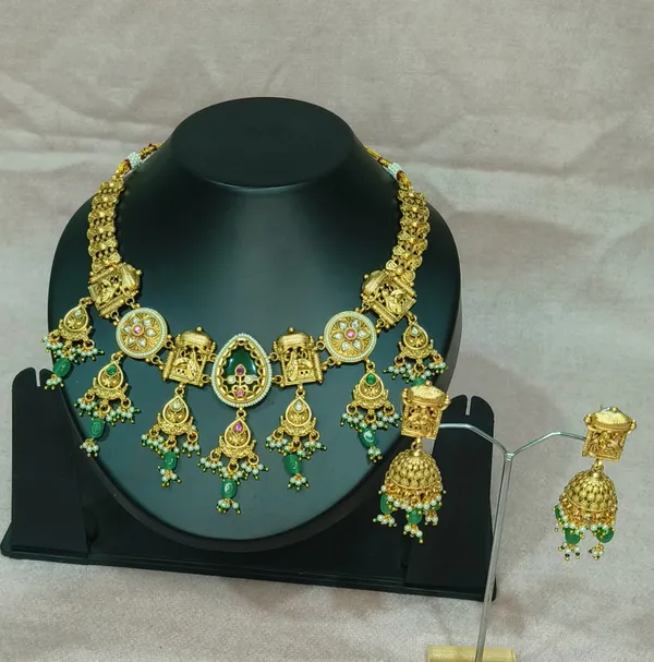 Premium_Antique_Gold-Plated_Temple_Necklace_Set_with_Jhumka_Earrings_|_Traditional_Bridal_Jewelry_for_Women