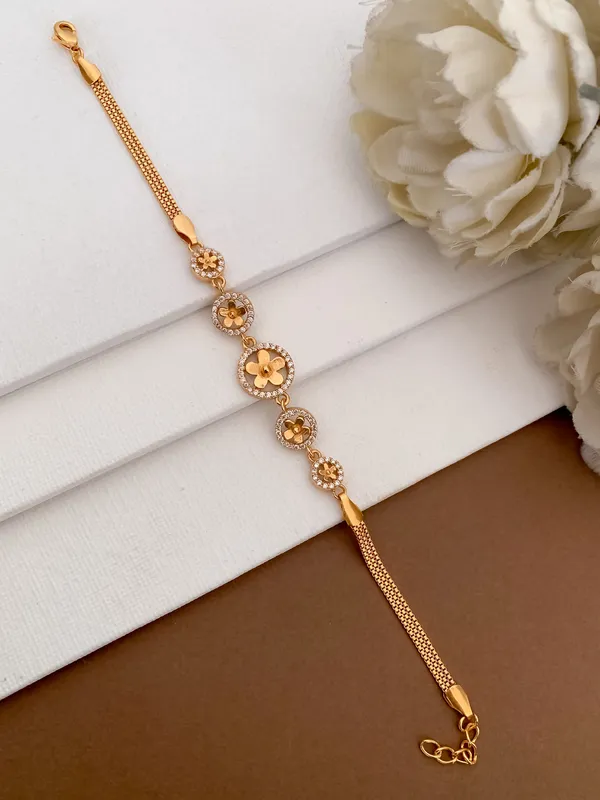Premium_Floral_Rose_Gold_Bracelet_with_Sparkling_Zircon_Stones